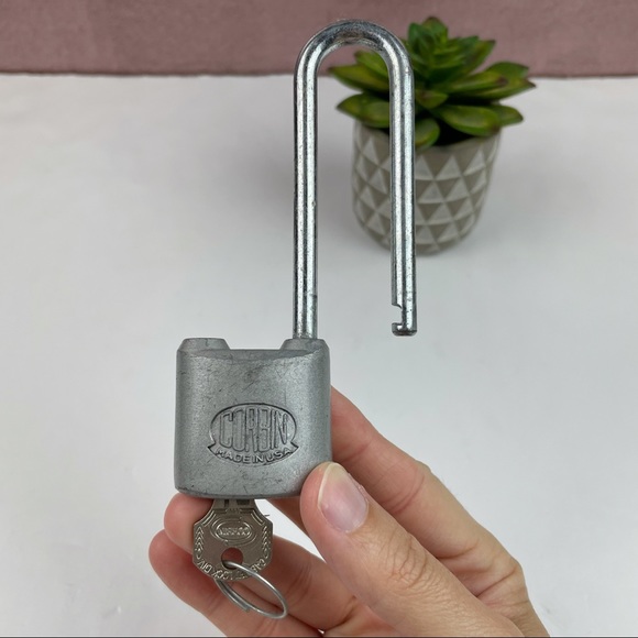 Vintage Corbin Silver Lock Key Made In USA - Picture 1 of 6